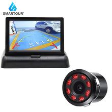 Load image into Gallery viewer, Smartour Car Rear View Camera Reversing Parking System Kit 4.3" inch TFT LCD Rearview Monitor Night Vision Backup Camera